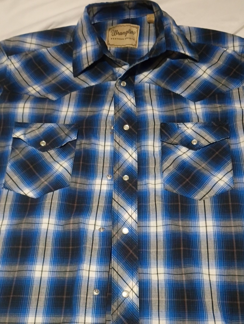 Wrangler Western Snap Button Shirt Med
